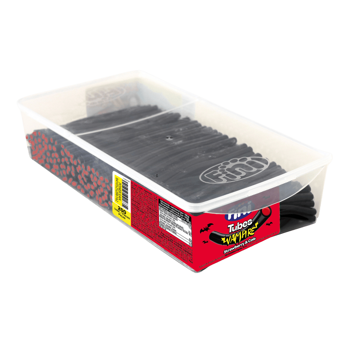 Regaliz Vampiro Chuches Halloween - Fini Golosinas - Fresa y cola - Tarro 200 uds - Fini Golosinas