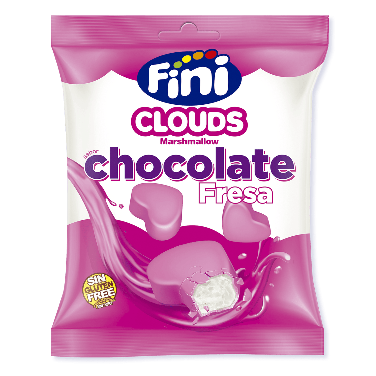 Clouds Corazón Chocolate Fresa 12 bolsas de 80g - Fini Golosinas