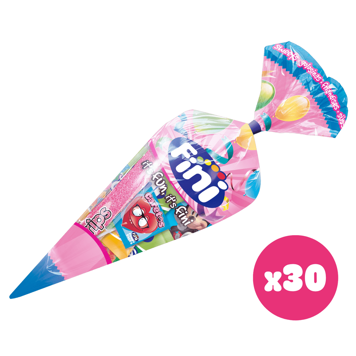 Cono Cumpleaños Caja 30 unidades - Fini Golosinas
