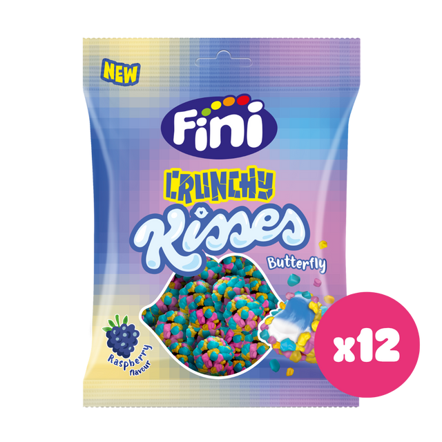 Crunchy Kisses Butterfly Caja 12 bolsas de 75 gramos - Fini Golosinas