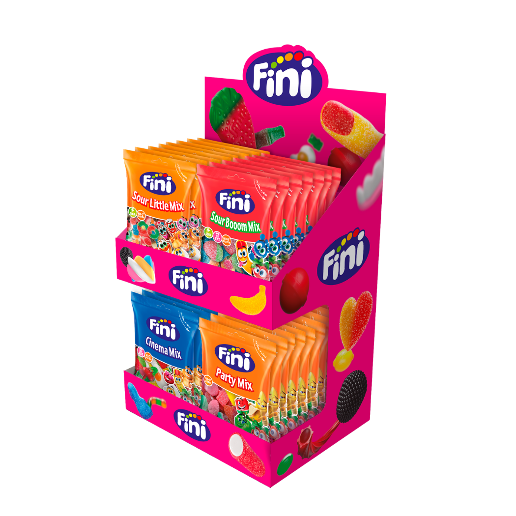 Expositor Fini Mix Chuches Fini Golosinas - Frutal - Expositor 30 bolsas de 90 g