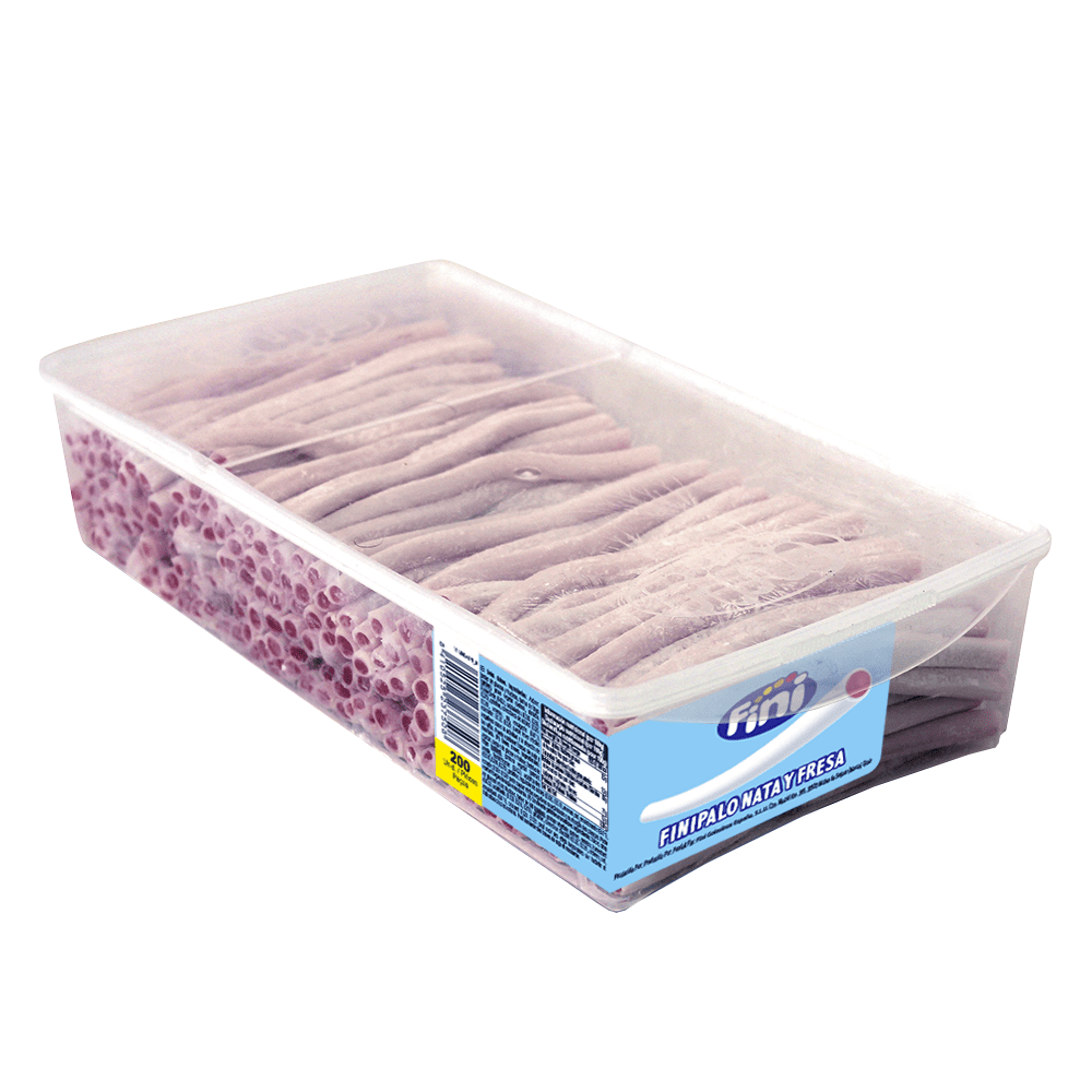Finipalo Nata Relleno Fresa Tarro 200 unidades - Fini Golosinas