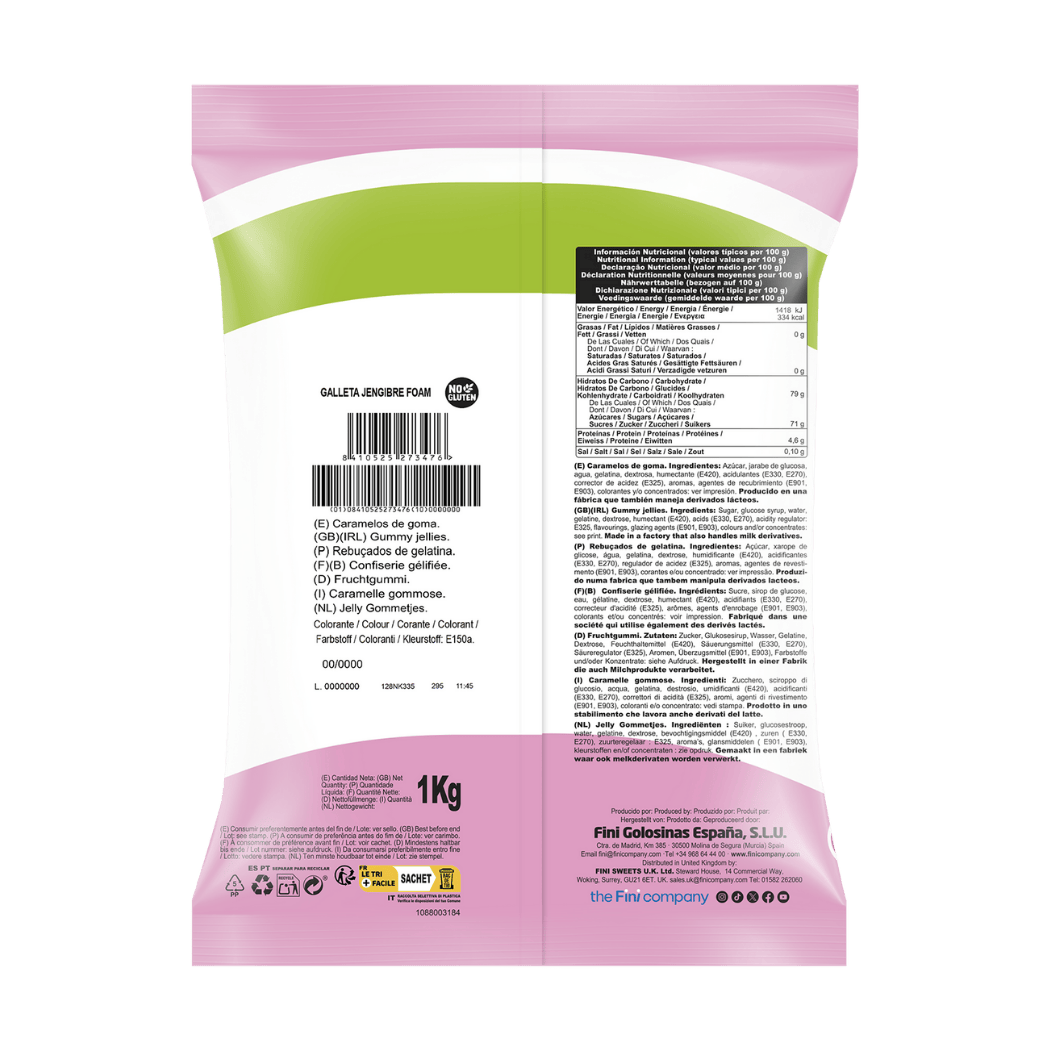 Galleta Jengibre Foam de Navidad Bolsa 1kg - Fini Golosinas