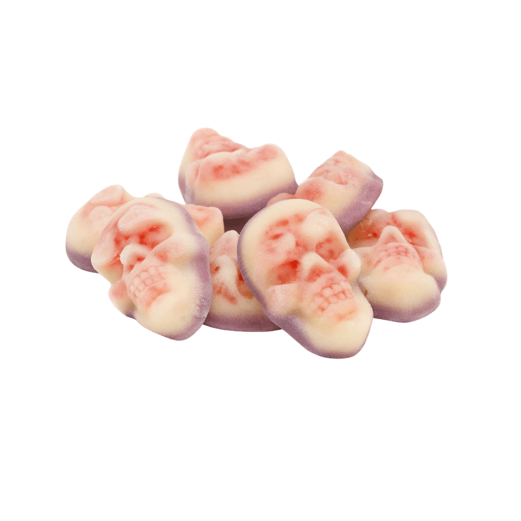 Golosinas Calavera Rellena Fini Golosinas - Fresa y nata - Bolsa 1 kg - Fini Golosinas