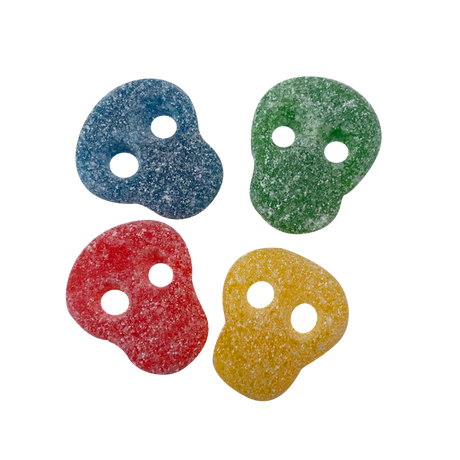 Golosinas Calavera Súper Ácidas Fini Golosinas - Fresa, frambuesa, manzana y limón - Bolsa 1 kg - Fini Golosinas