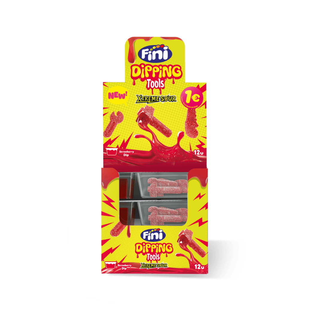 Golosinas Dipping Herramientas Súper Ácidas Fini Golosinas - Fresa - Estuche 12 uds - Fini Golosinas