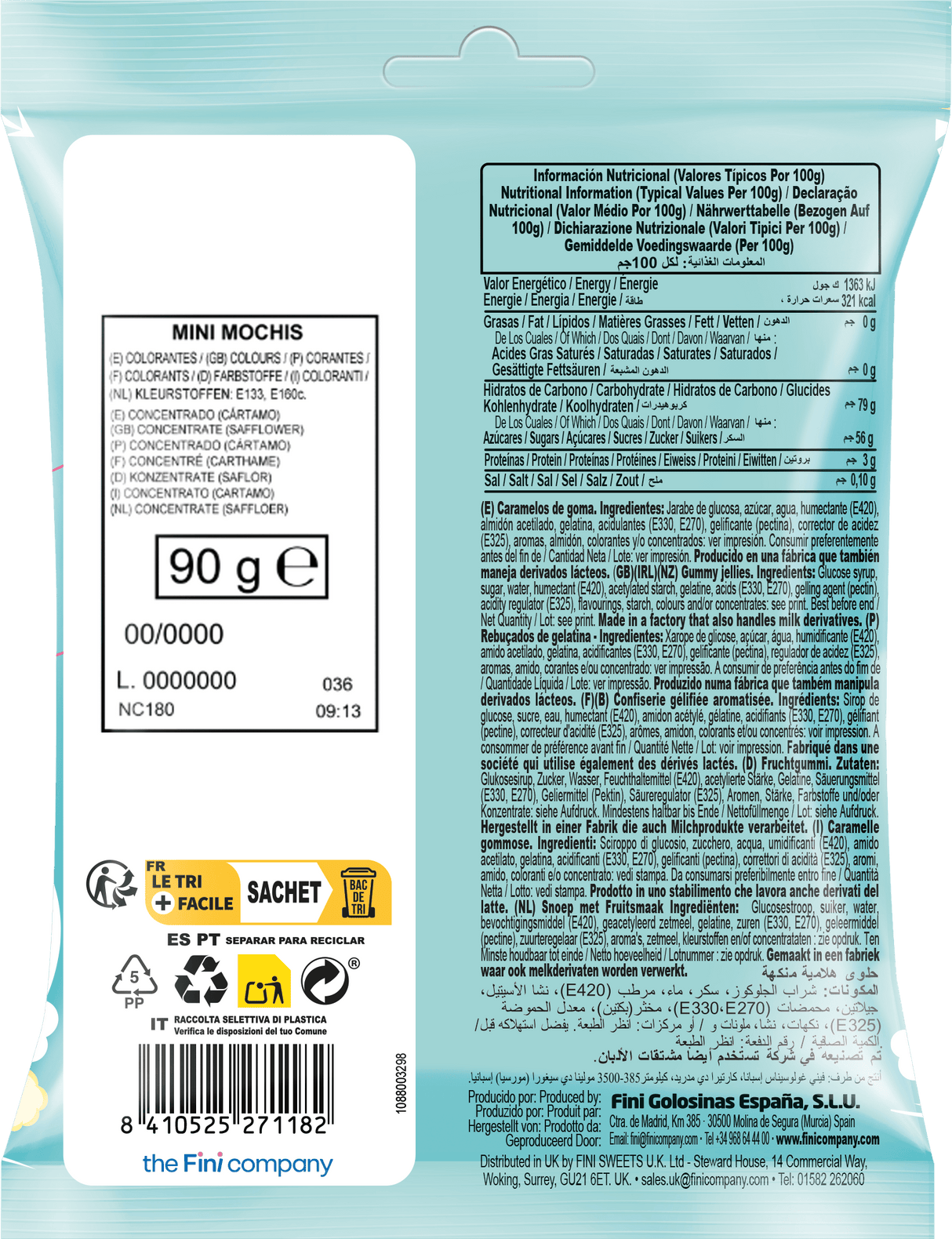 Mini Mochis 12 bolsas de 90g - Fini Golosinas