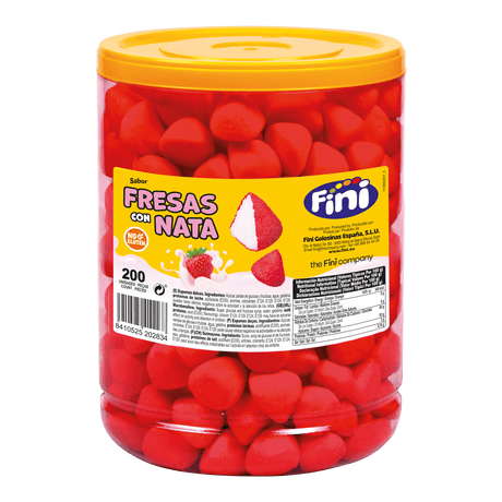 Nubes Fresas con Nata Tarro 200 unidades - Fini Golosinas