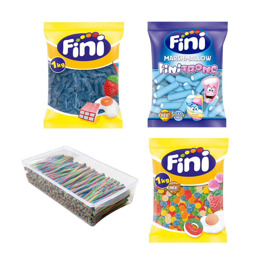 Pack mesa de chuches azul - 30 personas - Fini Golosinas