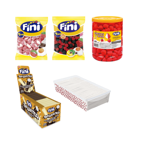 Pack Mesa de Chuches Bautizo Clásico - 30 personas - Fini Golosinas