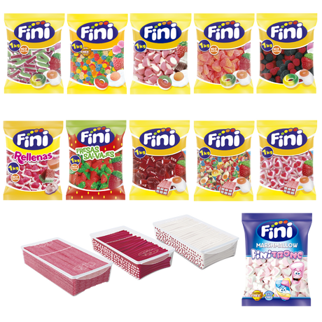 Pack mesa de chuches boda - 160 personas - Fini Golosinas