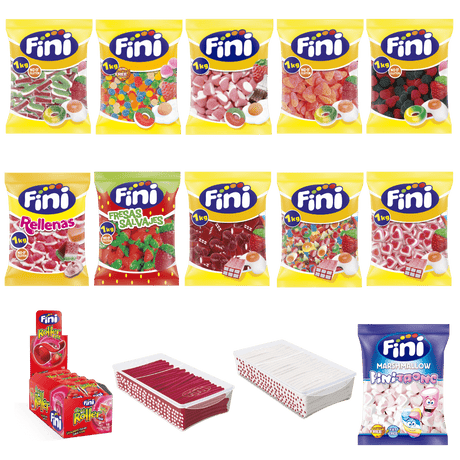 Pack mesa de chuches boda - 160 personas - Fini Golosinas