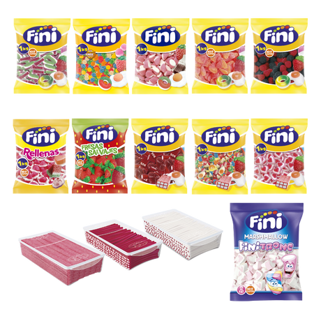 Pack mesa de chuches boda - 160 personas - Fini Golosinas