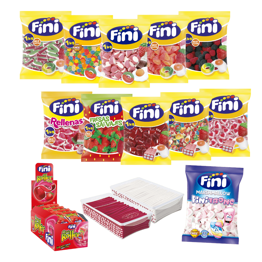 Pack mesa de chuches boda - 160 personas - Fini Golosinas