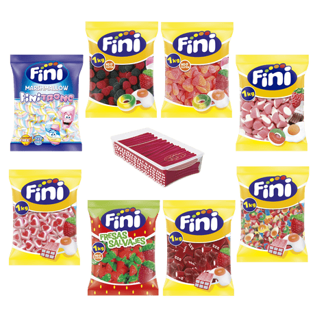 Pack mesa de chuches boda - 90 personas - Fini Golosinas