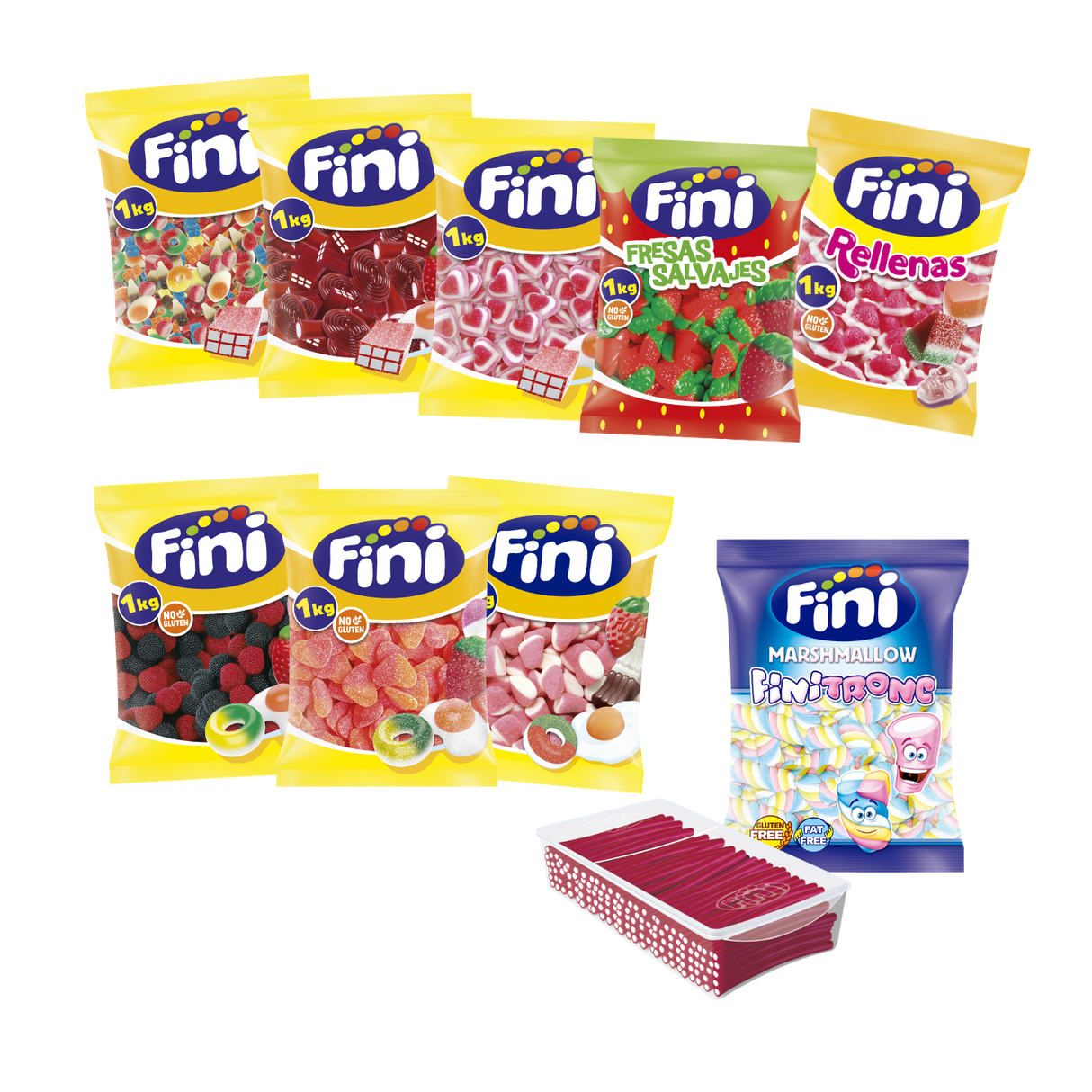 Pack mesa de chuches boda - 90 personas - Fini Golosinas