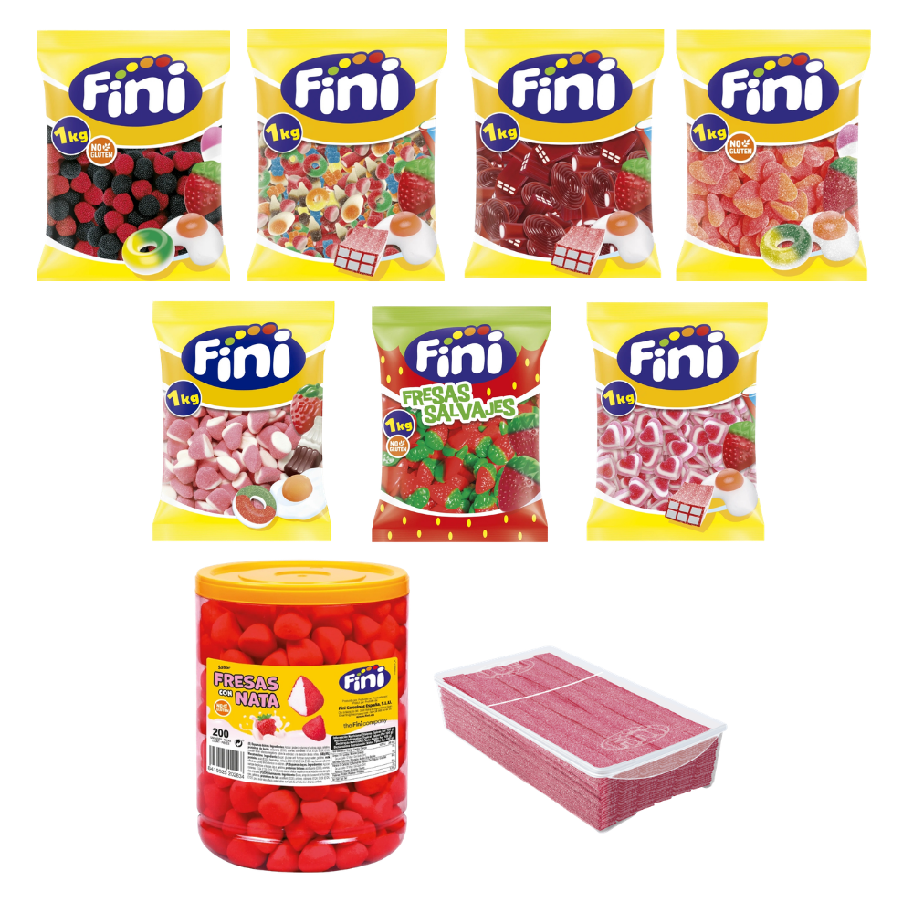 Pack Mesa de Chuches Boda Clásica - 80 personas - Fini Golosinas