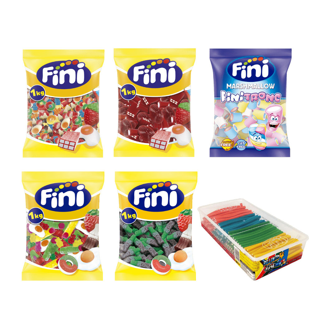 Pack mesa de chuches comunión - 60 personas - Fini Golosinas