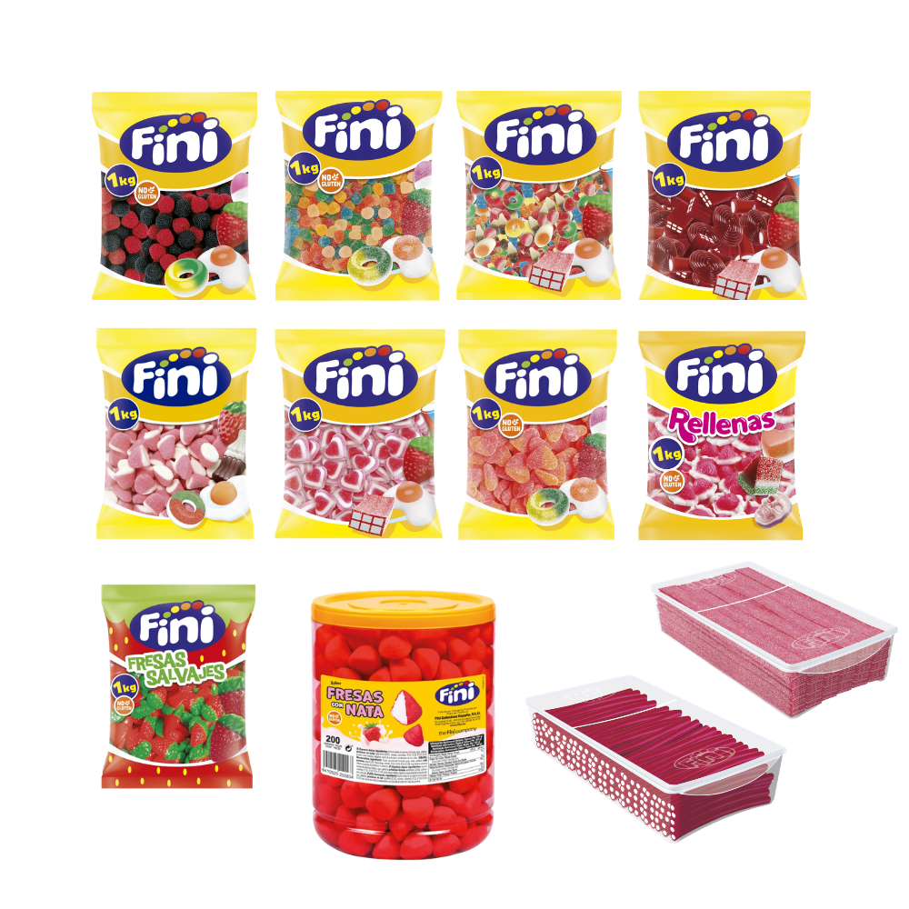 Pack Mesa de Chuches Mix Boda Grande - 120 personas - Fini Golosinas