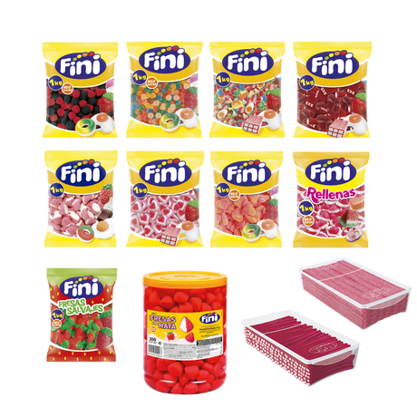 Pack Mesa de Chuches Mix Boda Grande - 120 personas - Fini Golosinas