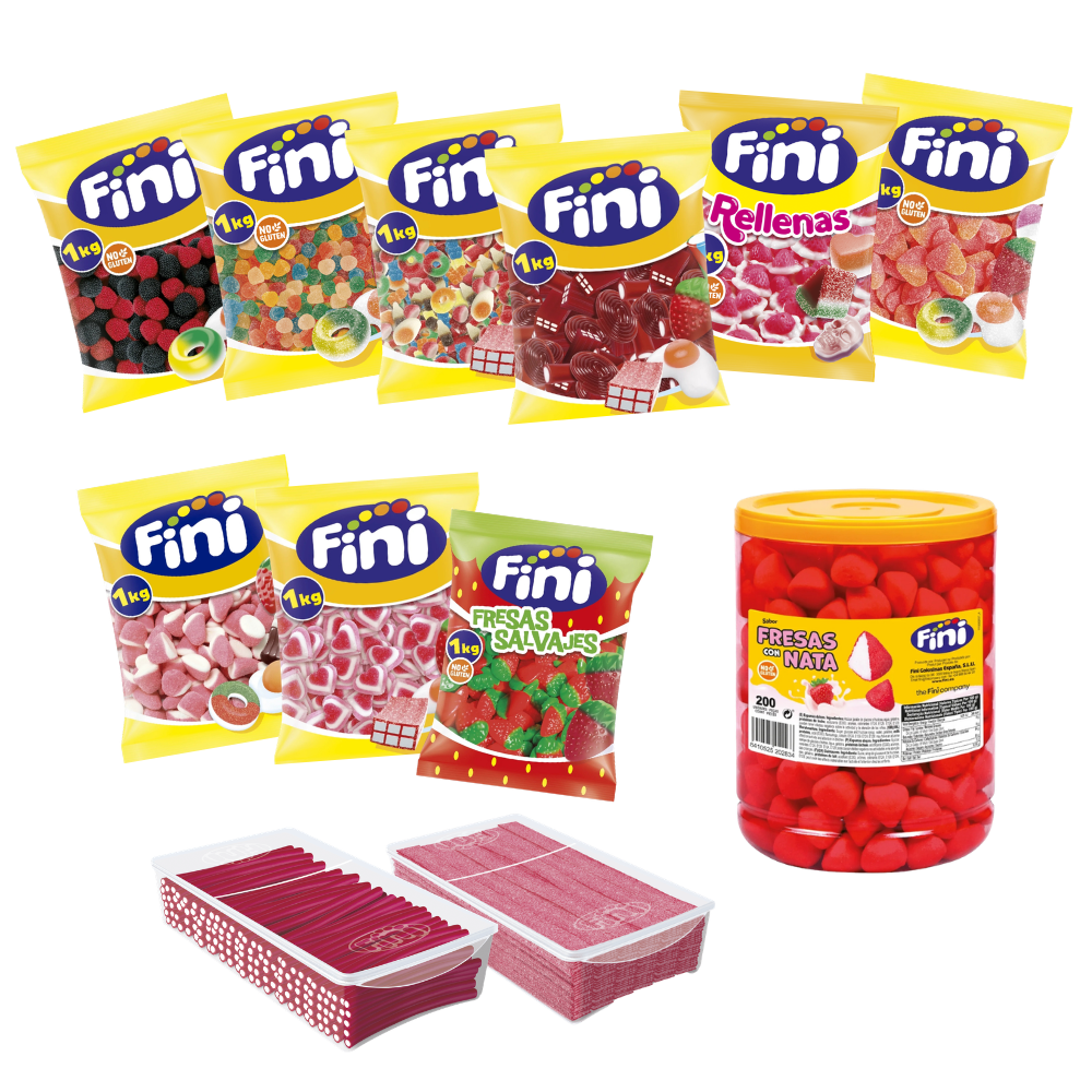 Pack Mesa de Chuches Mix Boda Grande - 120 personas - Fini Golosinas