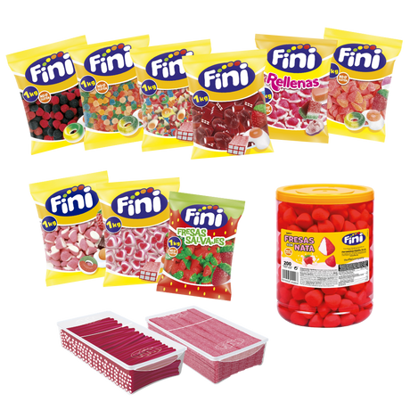 Pack Mesa de Chuches Mix Boda Grande - 120 personas - Fini Golosinas