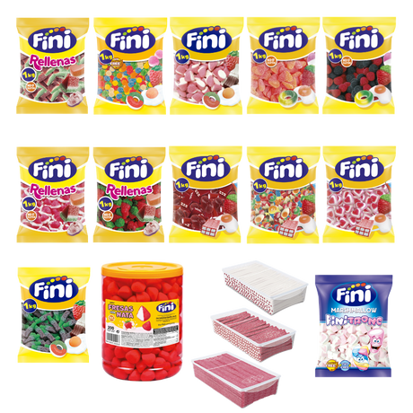 Pack Mesa de Chuches Mix Boda Grande - 160 personas - Fini Golosinas