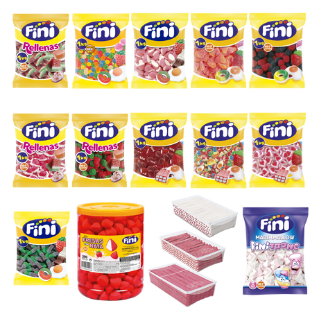 Pack Mesa de Chuches Mix Boda Grande - 160 personas - Fini Golosinas