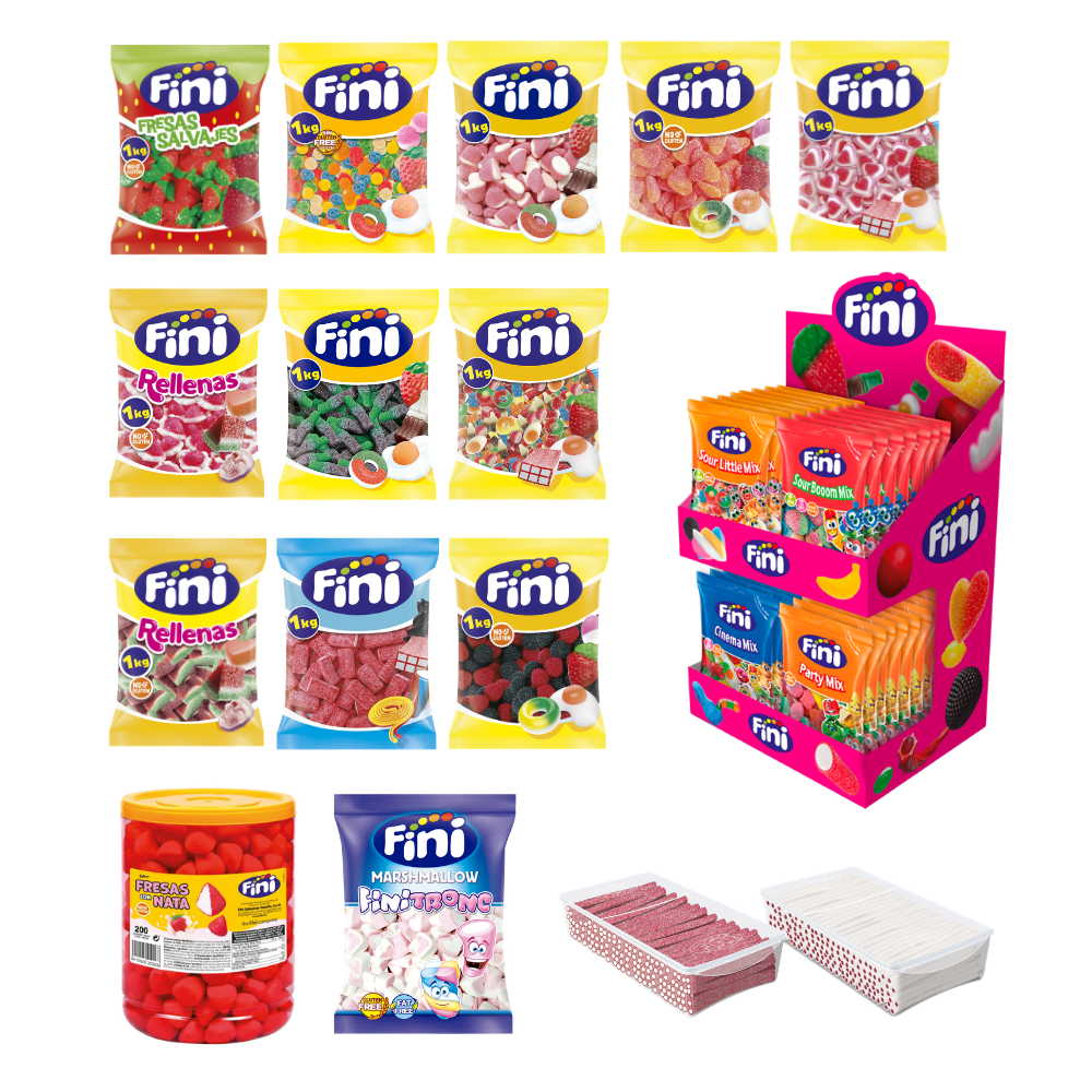 Pack Mesa de Chuches Mix Boda Grande - 200 personas - Fini Golosinas