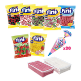 Pack Mesa de Chuches Mix + Conos Comunión - 100 personas - Fini Golosinas