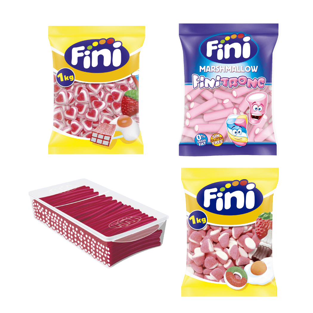 Pack mesa de chuches rosa - Fini Golosinas