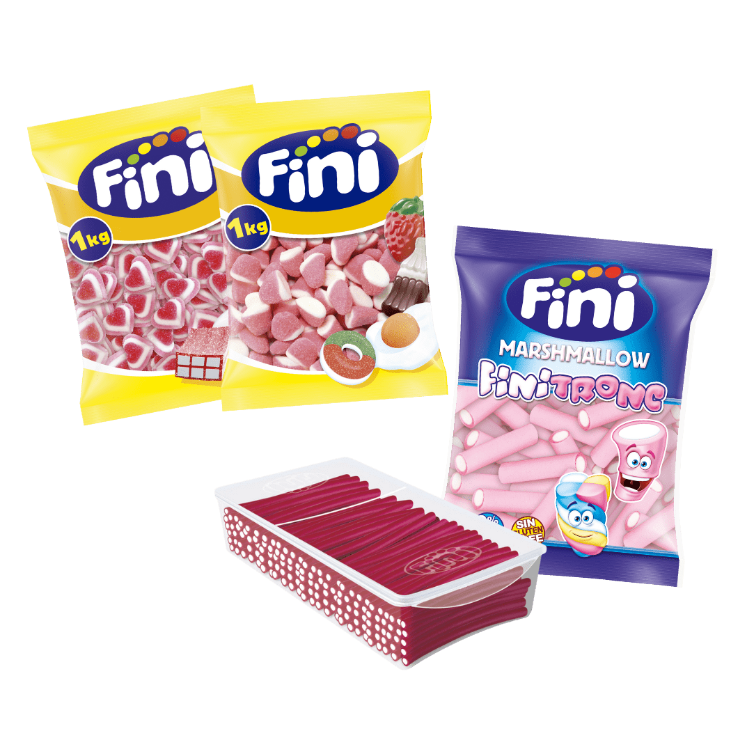 Pack mesa de chuches rosa - Fini Golosinas