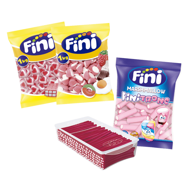 Pack mesa de chuches rosa - Fini Golosinas
