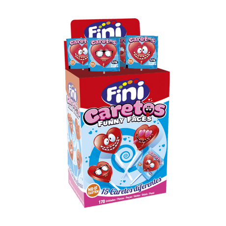 Piruletas Caretos Finiletas Fresa 150 - 170 unidades - Fini Golosinas
