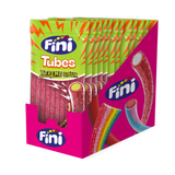 Regaliz Tubes Xtreme Sour Fini Golosinas - Fresa y melón - Caja 12 bolsas de 90 g - Fini Golosinas