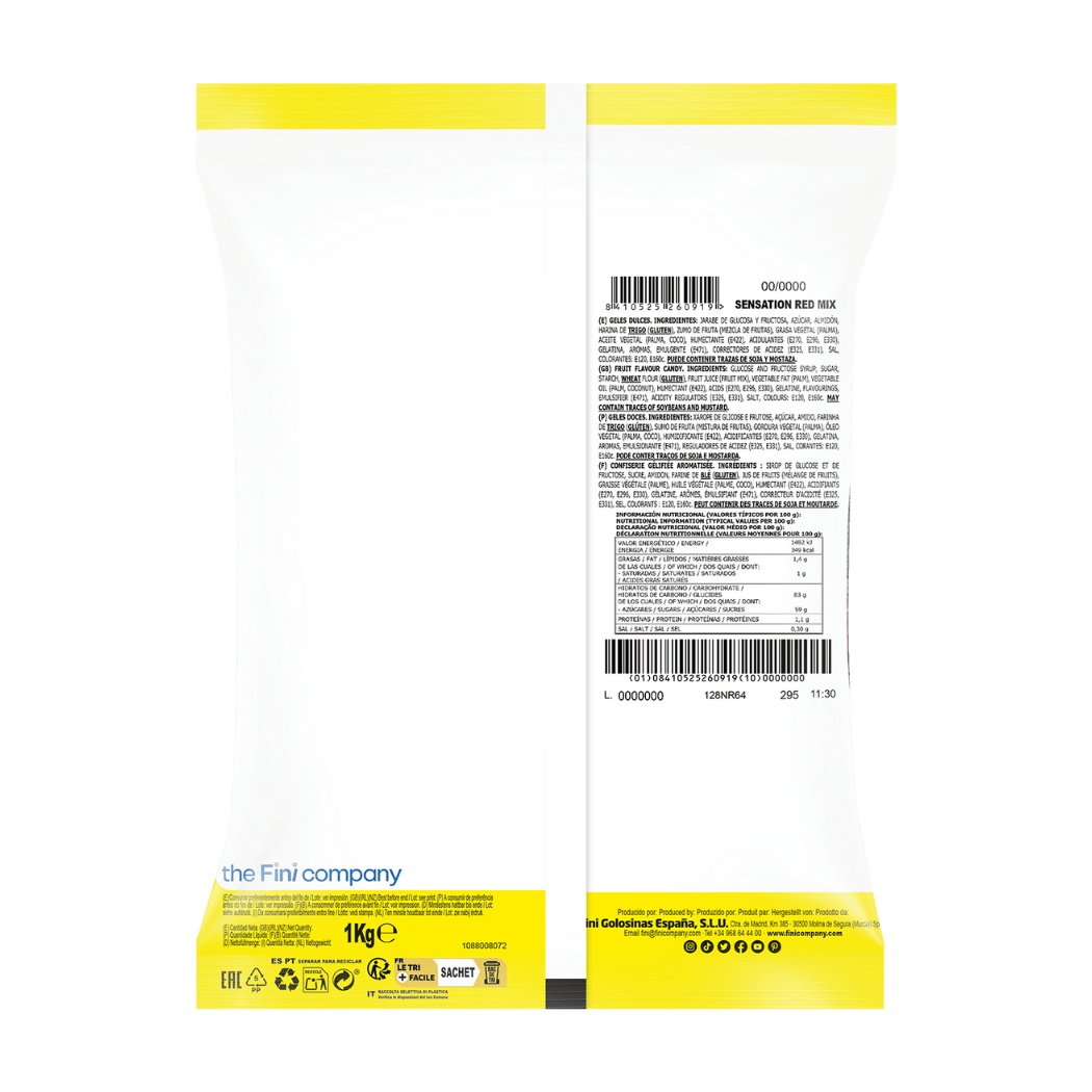 Sensation Red Mix Bolsa 1 kg - Fini Golosinas