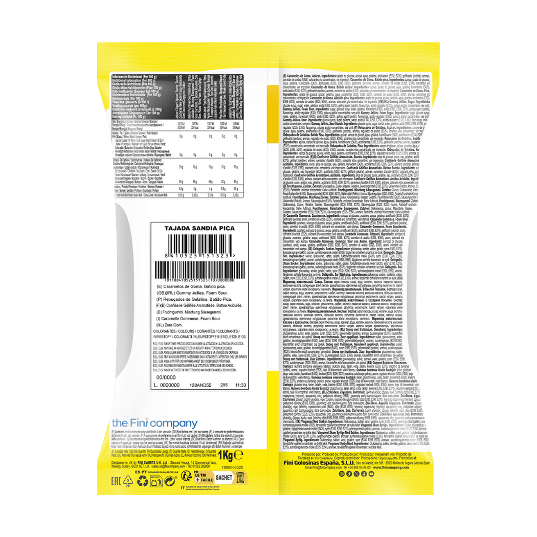 Tajada Sandía Pica Bolsa 1 kg - Fini Golosinas