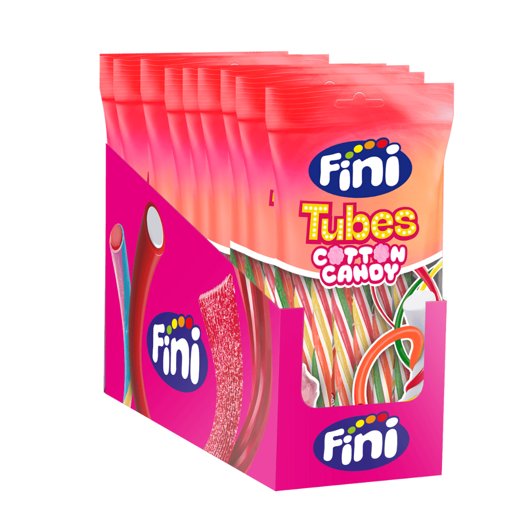 Tubes Cotton Candy 12 bolsas de 80g - Fini Golosinas