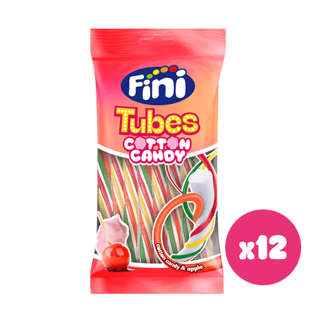Tubes Cotton Candy 12 bolsas de 80g - Fini Golosinas
