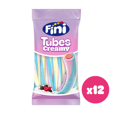Tubes Creamy Berries 12 bolsas de 80g - Fini Golosinas