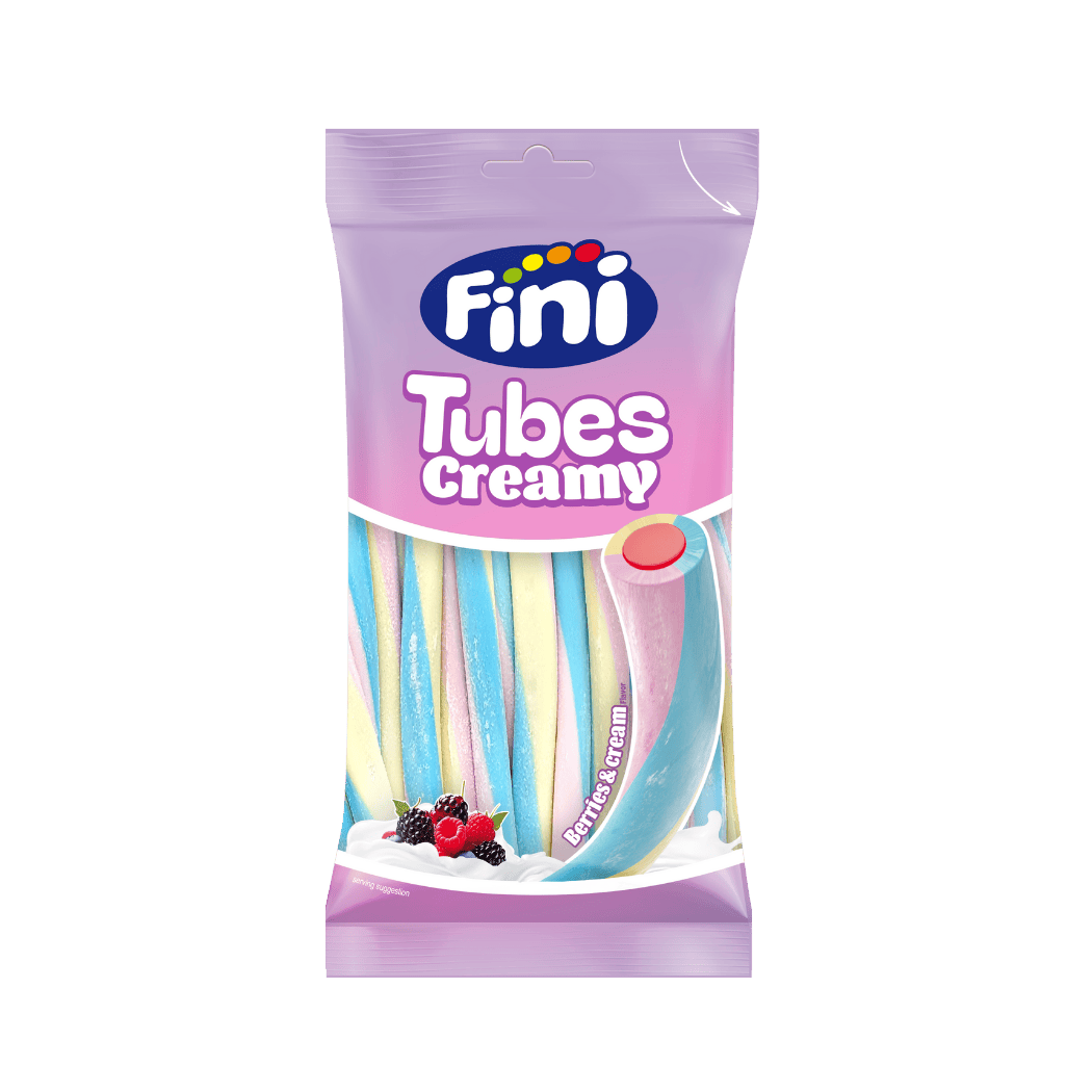 Tubes Creamy Berries 12 bolsas de 80g - Fini Golosinas