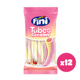 Tubes Creamy Yogur Fresa y Plátano 12 bolsas de 80g - Fini Golosinas