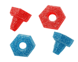 Tuercas y Tornillos Súper Ácida Fresa y Frambuesa Bolsa 1 kg - Fini Golosinas